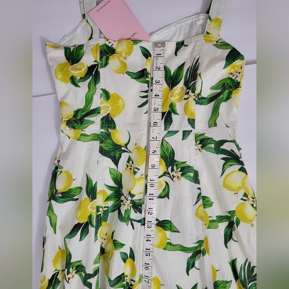 Anthropologie Avec Les Filles Lemon Sleeveless Preppy Coastal Cottagecore Dress - Picture 8 of 11